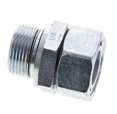 28L & M33x2 Zink plated Steel Straight Swivel with Male Threads 160 bar NBR O-ring Sealing Cone Adjustable ISO 8434-1