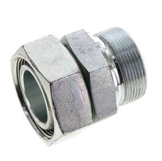 42L & M48x2 Zink plated Steel Straight Swivel with Male Threads 160 bar NBR O-ring Sealing Cone Adjustable ISO 8434-1