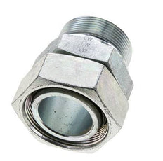 42L & M48x2 Zink plated Steel Straight Swivel with Male Threads 160 bar NBR O-ring Sealing Cone Adjustable ISO 8434-1