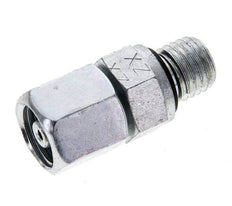 6S & M12x1.5 Zink plated Steel Straight Swivel with Male Threads 630 bar NBR O-ring Sealing Cone Adjustable ISO 8434-1