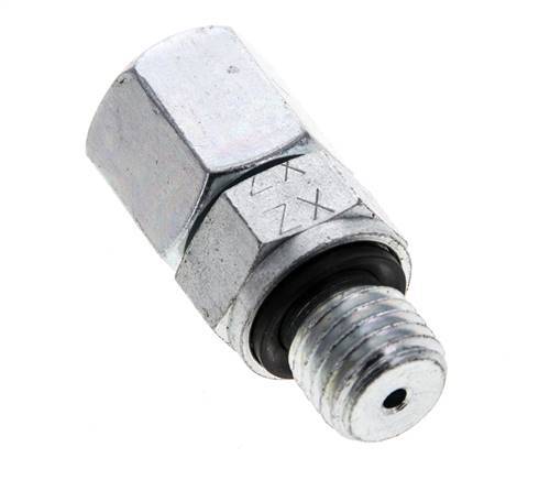 6S & M12x1.5 Zink plated Steel Straight Swivel with Male Threads 630 bar NBR O-ring Sealing Cone Adjustable ISO 8434-1