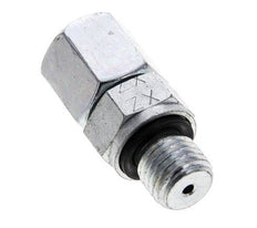 6S & M12x1.5 Zink plated Steel Straight Swivel with Male Threads 630 bar NBR O-ring Sealing Cone Adjustable ISO 8434-1