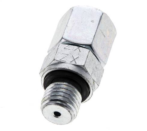 6S & M12x1.5 Zink plated Steel Straight Swivel with Male Threads 630 bar NBR O-ring Sealing Cone Adjustable ISO 8434-1