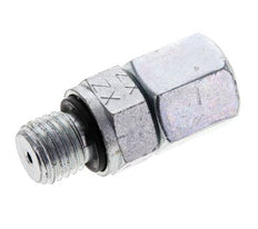 6S & M12x1.5 Zink plated Steel Straight Swivel with Male Threads 630 bar NBR O-ring Sealing Cone Adjustable ISO 8434-1