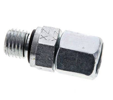 6S & M12x1.5 Zink plated Steel Straight Swivel with Male Threads 630 bar NBR O-ring Sealing Cone Adjustable ISO 8434-1