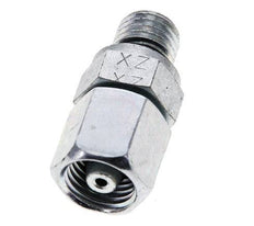 6S & M12x1.5 Zink plated Steel Straight Swivel with Male Threads 630 bar NBR O-ring Sealing Cone Adjustable ISO 8434-1