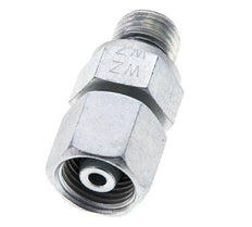 8S & M14x1.5 Zink plated Steel Straight Swivel with Male Threads 630 bar NBR O-ring Sealing Cone Adjustable ISO 8434-1