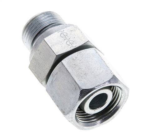 14S & M20x1.5 Zink plated Steel Straight Swivel with Male Threads 630 bar NBR O-ring Sealing Cone Adjustable ISO 8434-1
