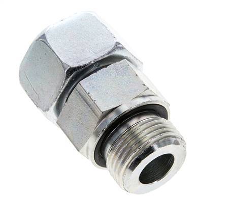 20S & M27x2 Zink plated Steel Straight Swivel with Male Threads 400 bar NBR O-ring Sealing Cone Adjustable ISO 8434-1