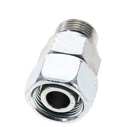 20S & M27x2 Zink plated Steel Straight Swivel with Male Threads 400 bar NBR O-ring Sealing Cone Adjustable ISO 8434-1