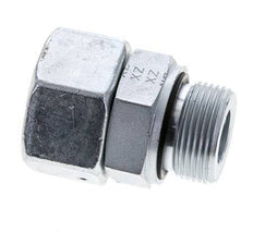 25S & M33x2 Zink plated Steel Straight Swivel with Male Threads 400 bar NBR O-ring Sealing Cone Adjustable ISO 8434-1