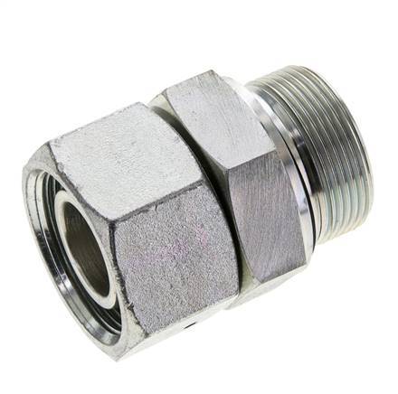 30S & M42x2 Zink plated Steel Straight Swivel with Male Threads 400 bar NBR O-ring Sealing Cone Adjustable ISO 8434-1