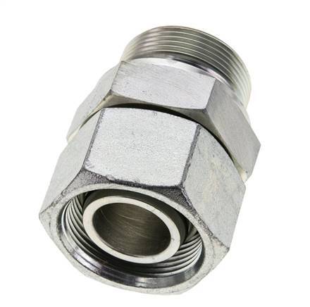 30S & M42x2 Zink plated Steel Straight Swivel with Male Threads 400 bar NBR O-ring Sealing Cone Adjustable ISO 8434-1