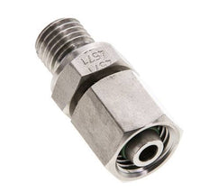 8L & M12x1.5 Stainless Steel Straight Swivel with Male Threads 315 bar FKM O-ring Sealing Cone Adjustable ISO 8434-1