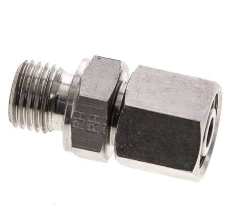 10L & M14x1.5 Stainless Steel Straight Swivel with Male Threads 315 bar FKM O-ring Sealing Cone Adjustable ISO 8434-1