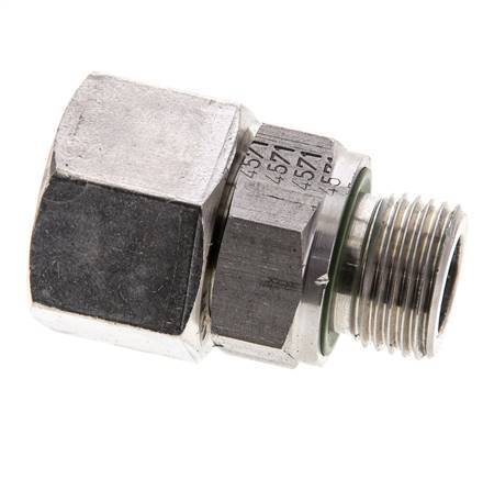 15L & M18x1.5 Stainless Steel Straight Swivel with Male Threads 315 bar FKM O-ring Sealing Cone Adjustable ISO 8434-1