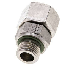 15L & M18x1.5 Stainless Steel Straight Swivel with Male Threads 315 bar FKM O-ring Sealing Cone Adjustable ISO 8434-1