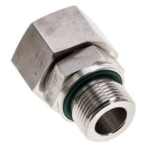 18L & M22x1.5 Stainless Steel Straight Swivel with Male Threads 315 bar FKM O-ring Sealing Cone Adjustable ISO 8434-1