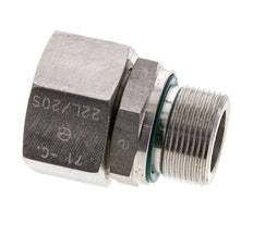 22L & M26x1.5 Stainless Steel Straight Swivel with Male Threads 160 bar FKM O-ring Sealing Cone Adjustable ISO 8434-1