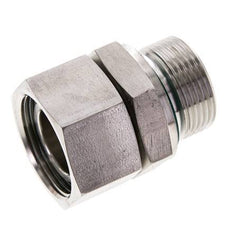 28L & M33x2 Stainless Steel Straight Swivel with Male Threads 160 bar FKM O-ring Sealing Cone Adjustable ISO 8434-1