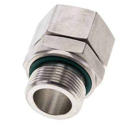 28L & M33x2 Stainless Steel Straight Swivel with Male Threads 160 bar FKM O-ring Sealing Cone Adjustable ISO 8434-1