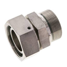 42L & M48x2 Stainless Steel Straight Swivel with Male Threads 160 bar FKM O-ring Sealing Cone Adjustable ISO 8434-1