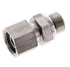 12S & M18x1.5 Stainless Steel Straight Swivel with Male Threads 630 bar FKM O-ring Sealing Cone Adjustable ISO 8434-1