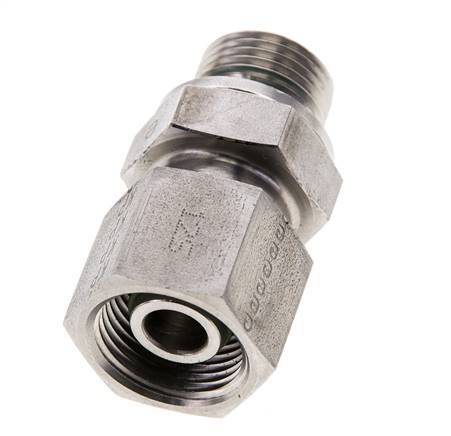12S & M18x1.5 Stainless Steel Straight Swivel with Male Threads 630 bar FKM O-ring Sealing Cone Adjustable ISO 8434-1