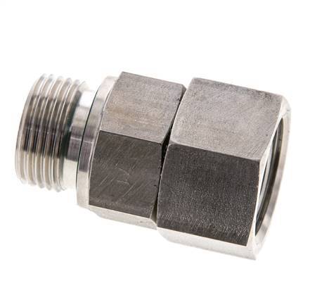 20S & M27x2 Stainless Steel Straight Swivel with Male Threads 400 bar FKM O-ring Sealing Cone Adjustable ISO 8434-1