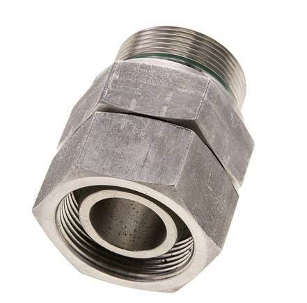 30S & M42x2 Stainless Steel Straight Swivel with Male Threads 400 bar FKM O-ring Sealing Cone Adjustable ISO 8434-1