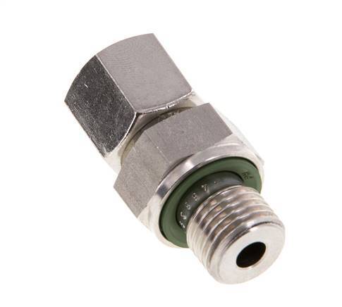 8L & G1/4'' Stainless Steel Straight Swivel with Male Threads 315 bar FKM Adjustable ISO 8434-1