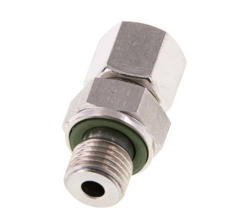 8L & G1/4'' Stainless Steel Straight Swivel with Male Threads 315 bar FKM Adjustable ISO 8434-1