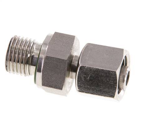 8L & G1/4'' Stainless Steel Straight Swivel with Male Threads 315 bar FKM Adjustable ISO 8434-1