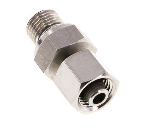8L & G1/4'' Stainless Steel Straight Swivel with Male Threads 315 bar FKM Adjustable ISO 8434-1