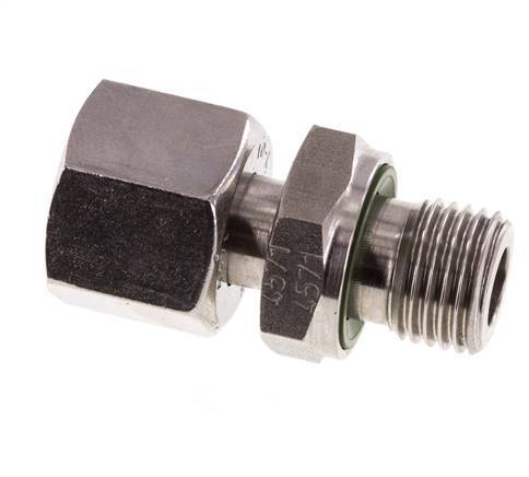 10L & G1/4'' Stainless Steel Straight Swivel with Male Threads 315 bar FKM Adjustable ISO 8434-1