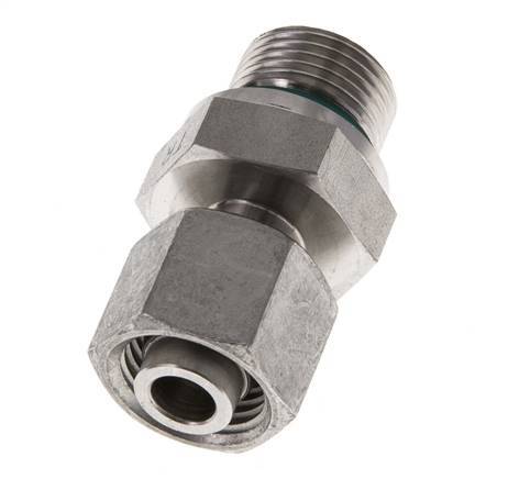 10L & G3/8'' Stainless Steel Straight Swivel with Male Threads 315 bar FKM Adjustable ISO 8434-1