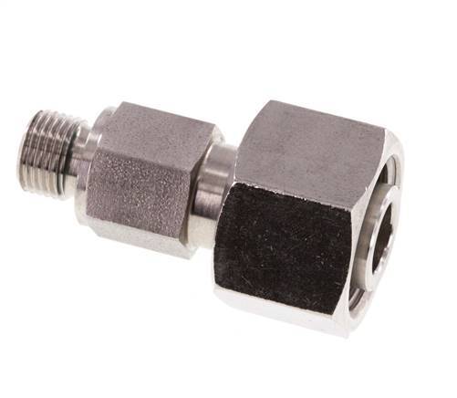 12L & G1/8'' Stainless Steel Straight Swivel with Male Threads 315 bar FKM Adjustable ISO 8434-1
