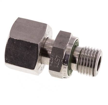 12L & G1/4'' Stainless Steel Straight Swivel with Male Threads 315 bar FKM Adjustable ISO 8434-1