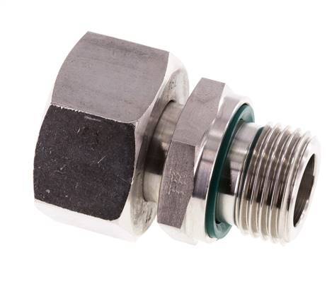 18L & G1/2'' Stainless Steel Straight Swivel with Male Threads 315 bar FKM Adjustable ISO 8434-1