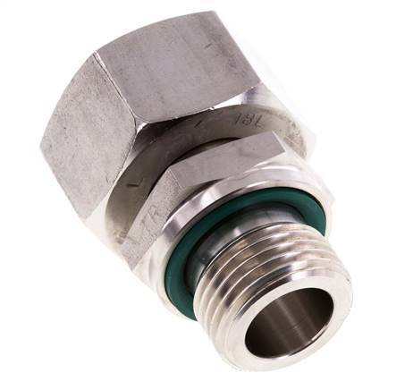 18L & G1/2'' Stainless Steel Straight Swivel with Male Threads 315 bar FKM Adjustable ISO 8434-1