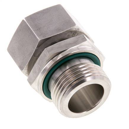 28L & G1'' Stainless Steel Straight Swivel with Male Threads 160 bar FKM Adjustable ISO 8434-1