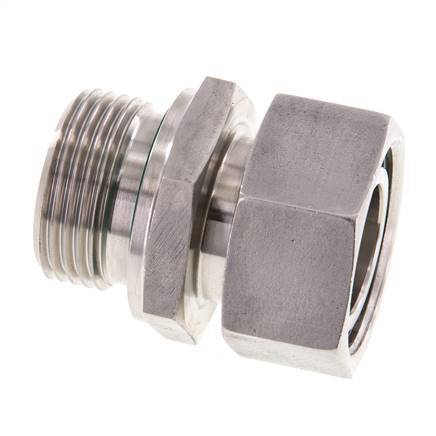 28L & G1'' Stainless Steel Straight Swivel with Male Threads 160 bar FKM Adjustable ISO 8434-1