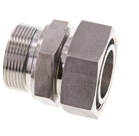 42L & G1-1/2'' Stainless Steel Straight Swivel with Male Threads 160 bar FKM Adjustable ISO 8434-1