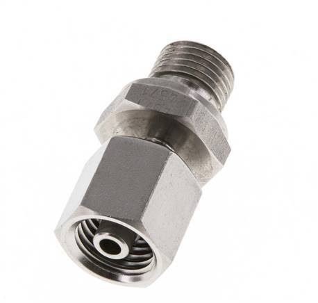 6S & G1/4'' Stainless Steel Straight Swivel with Male Threads 630 bar FKM Adjustable ISO 8434-1