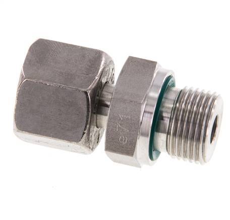 10S & G3/8'' Stainless Steel Straight Swivel with Male Threads 630 bar FKM Adjustable ISO 8434-1