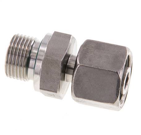 10S & G3/8'' Stainless Steel Straight Swivel with Male Threads 630 bar FKM Adjustable ISO 8434-1