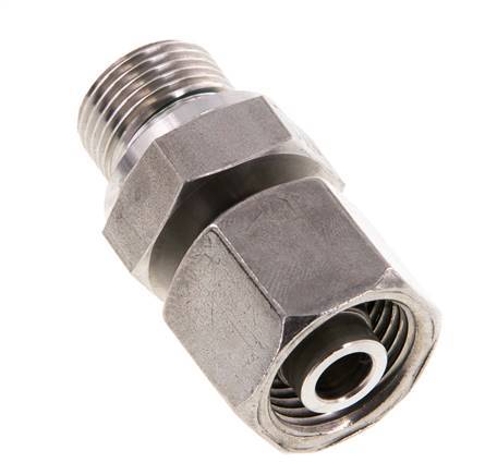 10S & G3/8'' Stainless Steel Straight Swivel with Male Threads 630 bar FKM Adjustable ISO 8434-1