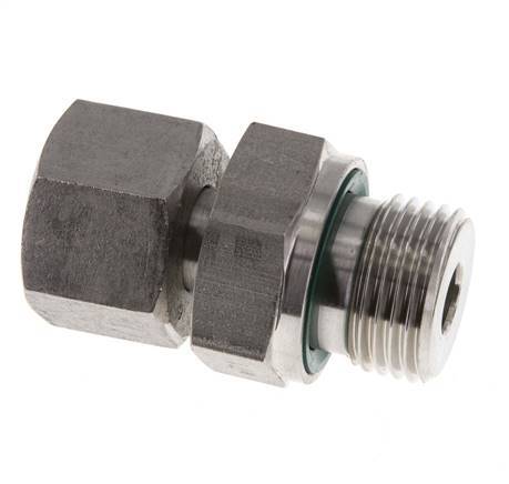 12S & G1/2'' Stainless Steel Straight Swivel with Male Threads 630 bar FKM Adjustable ISO 8434-1