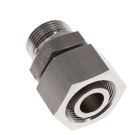 25S & G1'' Stainless Steel Straight Swivel with Male Threads 400 bar FKM Adjustable ISO 8434-1