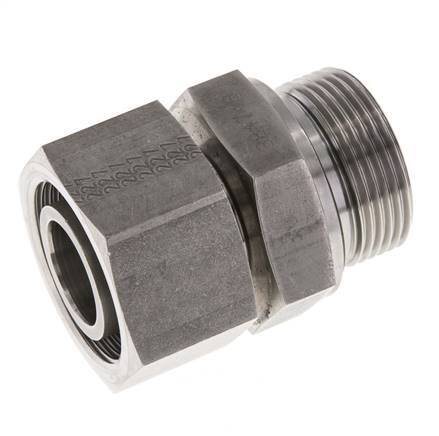 30S & G1-1/4'' Stainless Steel Straight Swivel with Male Threads 400 bar FKM Adjustable ISO 8434-1